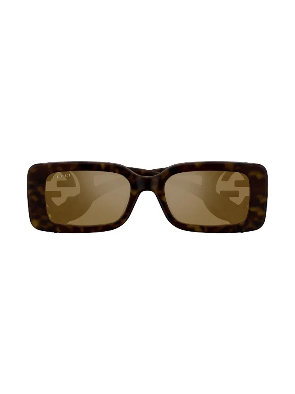 New Gucci Women's Sunglasses Havana Square Brown Lens Injected Frame GG1325S 012